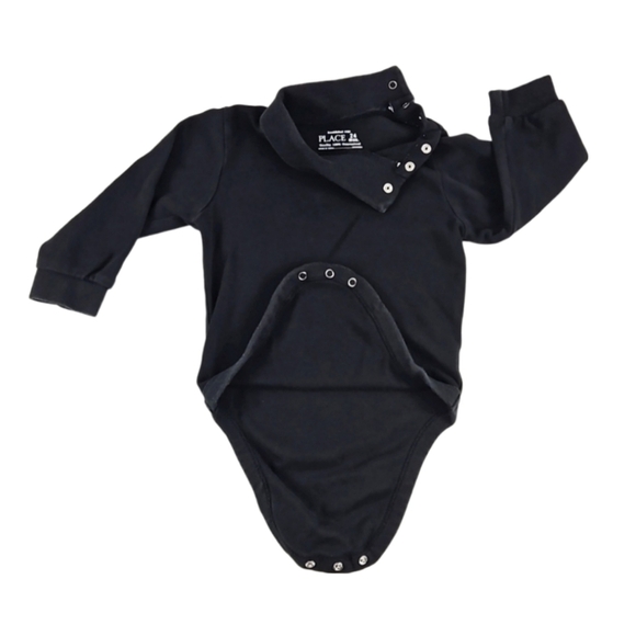 Black Turtleneck Longsleeve Bodysuit Baby 24 Months - Picture 3 of 5